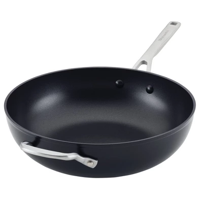 KitchenAid 12.25" Nonstick Hard Anodized Induction Stir Fry Pan / Wok With Helper Handle Matte Black 10 KitchenAid 12.25" Nonstick Hard Anodized Induction Stir Fry Pan / Wok With Helper Handle Matte Black - Image 8