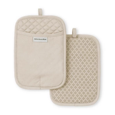 KitchenAid Asteroid Rectangle Pot Holder 2-Pack Set, Milkshake Tan, 7"x10" 7 KitchenAid Asteroid Rectangle Pot Holder 2-Pack Set, Milkshake Tan, 7"x10" - Image 5