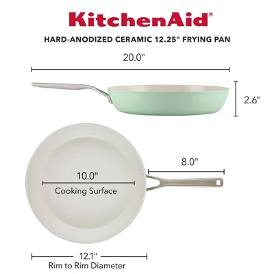 KitchenAid Hard Anodized 12.25" Nonstick Ceramic Frying Pan - Pistachio 3 KitchenAid Hard Anodized 12.25" Nonstick Ceramic Frying Pan - Pistachio