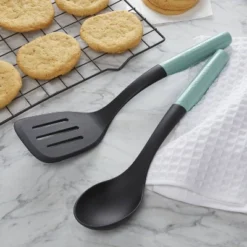 KitchenAid 2pc Nylon/ABS Spoon And Turner Set Aqua Blue: Kitchen Utensil Set, Dishwasher-Safe, Adult Use 8 KitchenAid 2pc Nylon/ABS Spoon And Turner Set Aqua Blue: Kitchen Utensil Set, Dishwasher-Safe, Adult Use -KitchenAid Shop GUEST 0de24255 a7ce 4f0e 9a6b 7c87302c832e