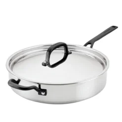 KitchenAid 5qt 5-Ply Clad Stainless Steel Induction Saute Pan With Lid: Dishwasher-Safe, Silver 19 KitchenAid 5qt 5-Ply Clad Stainless Steel Induction Saute Pan With Lid: Dishwasher-Safe, Silver -KitchenAid Shop GUEST 0f03be0c 6bde 48bf 8ee4 5da1f60b0d89
