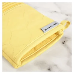 KITCHENAID Quilted Cotton Terry Cloth Oven Mitt, Pot Holder, Kitchen Towel 4-Pack, Heat Resistant, Silicone Grip, Butter, 16"x26", 7"x13" & 7"x10" -KitchenAid Shop GUEST 14c7869d 6604 4b3c aef1 f95977898dcb