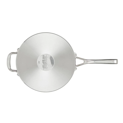 KitchenAid Stainless Steel 3-Ply Base 4.5qt Covered Deep Saute Pan With Helper Handle 4 KitchenAid Stainless Steel 3-Ply Base 4.5qt Covered Deep Saute Pan With Helper Handle - Image 2