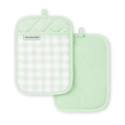KitchenAid Gingham Pot Holder 2-Pack Set, Pistachio, 7"x10" -KitchenAid Shop GUEST 19085c12 f554 4fad 8b76 a5b1662eed27