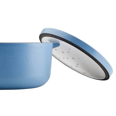 KitchenAid 6qt Enameled Cast Iron Induction Dutch Oven Blue Velvet 8 KitchenAid 6qt Enameled Cast Iron Induction Dutch Oven Blue Velvet - Image 7