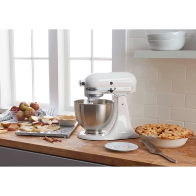 KitchenAid Classic 4.5qt Stand Mixer - White: 10 Speeds, Metal, Dishwasher-Safe, Includes Beater & Dough Hook 7 KitchenAid Classic 4.5qt Stand Mixer - White: 10 Speeds, Metal, Dishwasher-Safe, Includes Beater & Dough Hook - Image 5