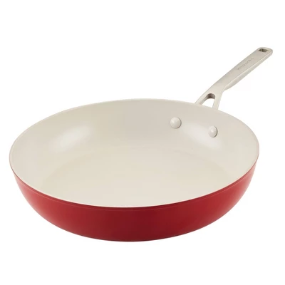 KitchenAid 12.25" Hard Anodized Ceramic Nonstick Frying Pan Empire Red: Lifetime Warranty, Hand Wash, Gas & Electric Compatible 11 KitchenAid 12.25" Hard Anodized Ceramic Nonstick Frying Pan Empire Red: Lifetime Warranty, Hand Wash, Gas & Electric Compatible - Image 9