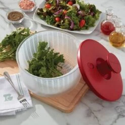 KitchenAid Salad Spinner: Large 7.43 Qt Red Plastic Lettuce Spinner, Hand Wash, 2-Piece Set -KitchenAid Shop GUEST 27a8dc15 ec56 40ed 87a6 d0470ce669c7