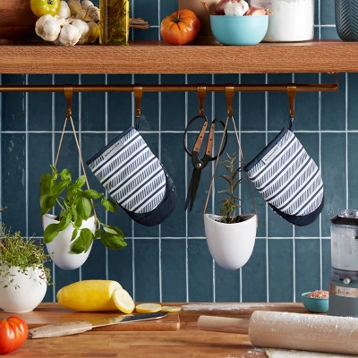 KITCHENAID Albany Mini Oven Mitt 2-Pack Set, Ink Blue, 5.5"x8" 3 KITCHENAID Albany Mini Oven Mitt 2-Pack Set, Ink Blue, 5.5"x8"