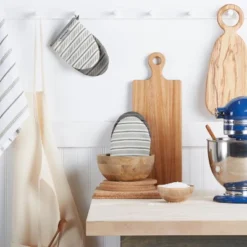 KITCHENAID Albany Mini Oven Mitt 2-Pack Set, Grey, 5.5"x8"