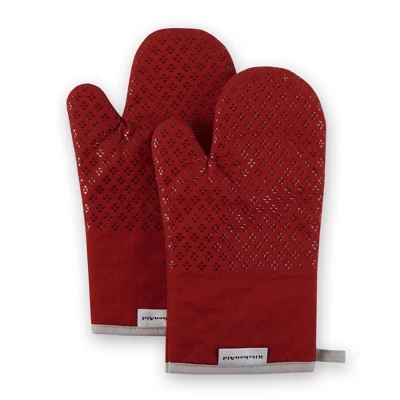 KITCHENAID Asteroid Oven Mitt 2-Pack Set, Smoked Paprika Red, 7"x12.5" 6 KITCHENAID Asteroid Oven Mitt 2-Pack Set, Smoked Paprika Red, 7"x12.5" - Image 4