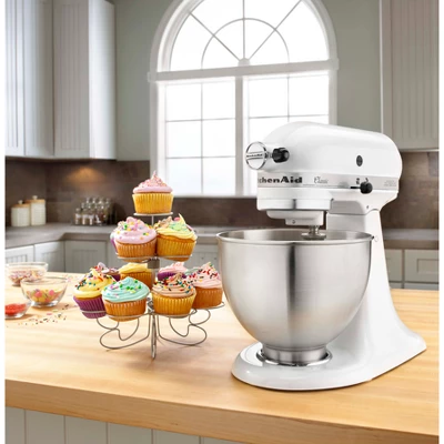 KitchenAid Classic 4.5qt Stand Mixer - White: 10 Speeds, Metal, Dishwasher-Safe, Includes Beater & Dough Hook 6 KitchenAid Classic 4.5qt Stand Mixer - White: 10 Speeds, Metal, Dishwasher-Safe, Includes Beater & Dough Hook - Image 4