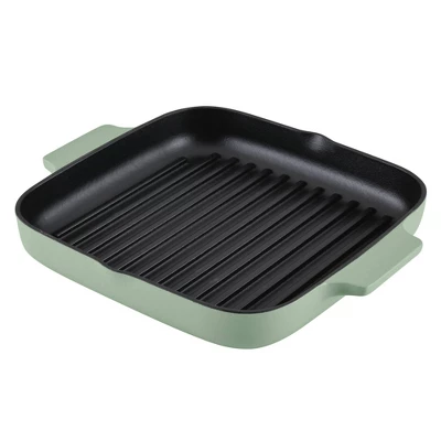 KitchenAid 11" Enameled Cast Iron Square Grill And Roasting Pan - Pistachio: Hand Wash, Electric & Gas Compatible 11 KitchenAid 11" Enameled Cast Iron Square Grill And Roasting Pan - Pistachio: Hand Wash, Electric & Gas Compatible - Image 9