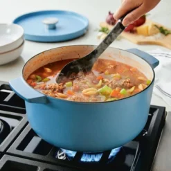 KitchenAid 6qt Enameled Cast Iron Induction Dutch Oven Blue Velvet