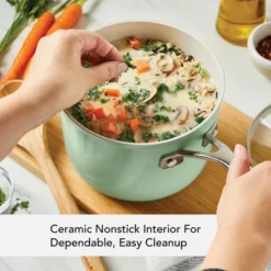 KitchenAid Hard Anodized 3qt Nonstick Ceramic Cookware Sauce Pan With Lid - Pistachio: Stainless Handle, Tempered Glass Lid 15 KitchenAid Hard Anodized 3qt Nonstick Ceramic Cookware Sauce Pan With Lid - Pistachio: Stainless Handle, Tempered Glass Lid -KitchenAid Shop GUEST 4c4a29db 7a5b 44f8 844b 921ec7bbdc8b