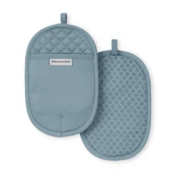 KitchenAid Asteroid Oval Pot Holder 2-Pack Set, Blue, 6.5"x10"