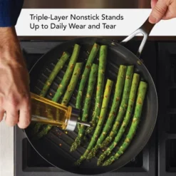 KitchenAid 3-Ply Base Stainless Steel 10.25" Nonstick Round Grill Pan: Induction Safe, Dishwasher & Oven Safe Griddle 19 KitchenAid 3-Ply Base Stainless Steel 10.25" Nonstick Round Grill Pan: Induction Safe, Dishwasher & Oven Safe Griddle -KitchenAid Shop GUEST 50da5e0a cba0 4407 bda7 330daaa1a96d