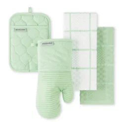 KITCHENAID Quilted Cotton Terry Cloth Oven Mitt, Pot Holder, Kitchen Towel 4-Pack Set, Silicone Grip, Pistachio, 16"x26", 7"x13" & 7"x10" 15 KITCHENAID Quilted Cotton Terry Cloth Oven Mitt, Pot Holder, Kitchen Towel 4-Pack Set, Silicone Grip, Pistachio, 16"x26", 7"x13" & 7"x10" -KitchenAid Shop GUEST 5201cad8 7c1c 41f1 982a b5860c8e0021
