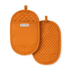 KitchenAid Asteroid Oval Pot Holder 2-Pack Set, Honey Orange, 6.5"x10" -KitchenAid Shop GUEST 6311b79e 89ab 4a75 89f3 06219042bef8