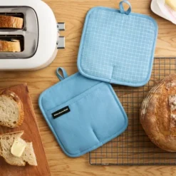 KITCHENAID Gourmet Series Gridlines Pot Holders 2-Pack Set