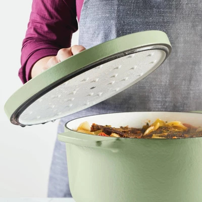 KitchenAid 6qt Enameled Cast Iron Induction Dutch Oven Pistachio 4 KitchenAid 6qt Enameled Cast Iron Induction Dutch Oven Pistachio - Image 2