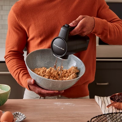 KitchenAid Go Cordless Hand Mixer Battery Sold Separately KHMR700: 7 Speeds, Black Matte, Dishwasher-Safe Parts 5 KitchenAid Go Cordless Hand Mixer Battery Sold Separately KHMR700: 7 Speeds, Black Matte, Dishwasher-Safe Parts - Image 3