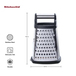 KitchenAid Gourmet Box Grater: Stainless Steel Cheese Shredder With Storage Container, Dishwasher-Safe, Black/Silver 15 KitchenAid Gourmet Box Grater: Stainless Steel Cheese Shredder With Storage Container, Dishwasher-Safe, Black/Silver -KitchenAid Shop GUEST 785fa4ae 4701 4a42 bebd 52e0a416bbc5
