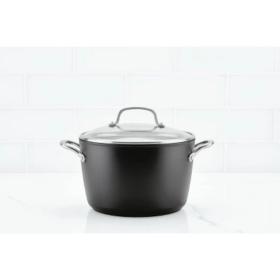 KitchenAid Hard-Anodized Induction 8qt Nonstick Stockpot With Lid 8 KitchenAid Hard-Anodized Induction 8qt Nonstick Stockpot With Lid - Image 6