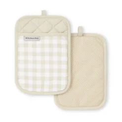 KitchenAid Gingham Pot Holder 2-Pack Set, Milkshake Tan, 7"x10" 7 KitchenAid Gingham Pot Holder 2-Pack Set, Milkshake Tan, 7"x10" -KitchenAid Shop GUEST 7d4b2832 7c45 4efa 9bd6 69cafa1ec5b9