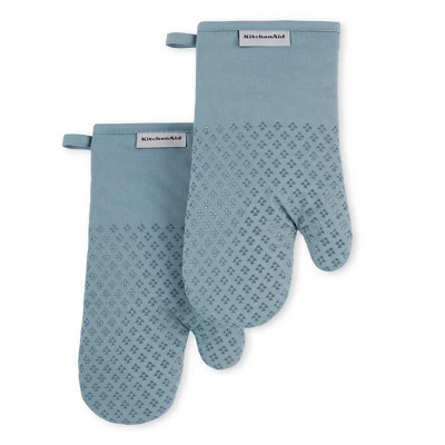 KITCHENAID Asteroid Oven Mitt 2-Pack Set, Fog Blue, 7"x12.5" 7 KITCHENAID Asteroid Oven Mitt 2-Pack Set, Fog Blue, 7"x12.5" - Image 5