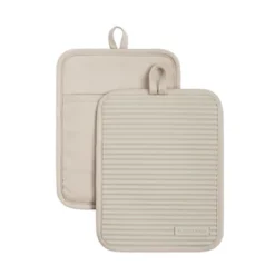 KITCHENAID Ribbed Soft Silicone Pot Holder 2-Pack Set, Milkshake Tan, 7"x9" -KitchenAid Shop GUEST 7dedae8b aeba 42cf 857a d83e97093e57