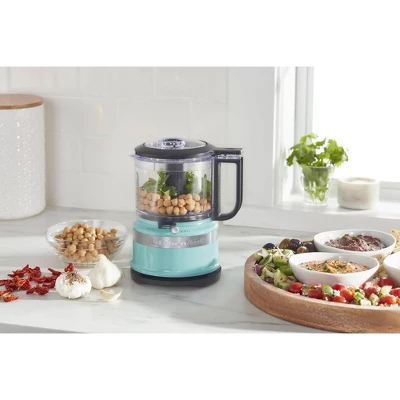 KitchenAid 3.5-Cup Food Chopper - Aqua Sky: Small Food Processor, 2 Speeds, Stainless Steel Blades, Dishwasher-Safe Parts 4 KitchenAid 3.5-Cup Food Chopper - Aqua Sky: Small Food Processor, 2 Speeds, Stainless Steel Blades, Dishwasher-Safe Parts - Image 2