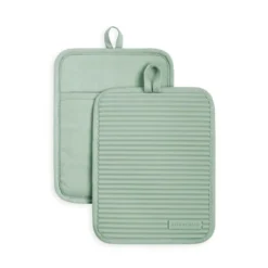 KITCHENAID Ribbed Soft Silicone Pot Holder 2-Pack Set, Pistachio Green, 7"x9" -KitchenAid Shop GUEST 7f36ed59 b298 4fdc a103 a11f247e5d47