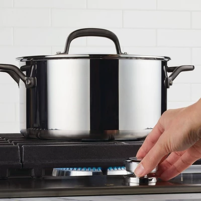 KitchenAid 6qt 5-Ply Clad Stainless Steel Induction Stockpot With Lid Silver 3 KitchenAid 6qt 5-Ply Clad Stainless Steel Induction Stockpot With Lid Silver