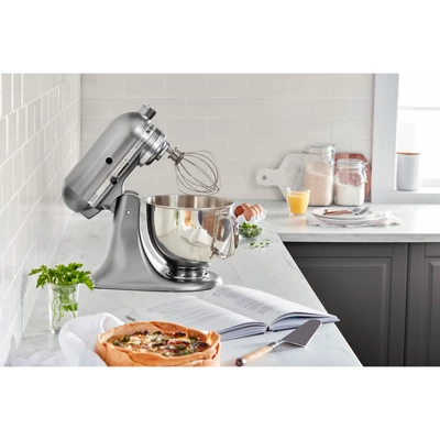KitchenAid Artisan Series 5qt Tilt-Head 10-Speed Stand Mixer Contour Silver: 325W Metal, 1-Year Warranty, 5qt Capacity 6 KitchenAid Artisan Series 5qt Tilt-Head 10-Speed Stand Mixer Contour Silver: 325W Metal, 1-Year Warranty, 5qt Capacity - Image 4