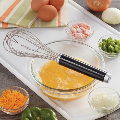 KitchenAid Stainless Steel Utility Whisk: Metal Wire Whisk, Kitchen Tools, Dishwasher-Safe, Black, 10.75" Length 4 KitchenAid Stainless Steel Utility Whisk: Metal Wire Whisk, Kitchen Tools, Dishwasher-Safe, Black, 10.75" Length - Image 2