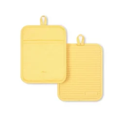 KITCHENAID Ribbed Soft Silicone Pot Holder 2-Pack Set, 2025 Color Of The Year, Butter Yellow, 7"x9" -KitchenAid Shop GUEST 8910fd99 4c90 4b7d 9e6e 8f37b0c656d5
