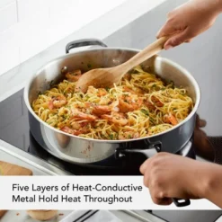 KitchenAid 5qt 5-Ply Clad Stainless Steel Induction Saute Pan With Lid: Dishwasher-Safe, Silver 13 KitchenAid 5qt 5-Ply Clad Stainless Steel Induction Saute Pan With Lid: Dishwasher-Safe, Silver -KitchenAid Shop GUEST 891a0760 0336 46f9 bfbb 4f877ff9ef96 1