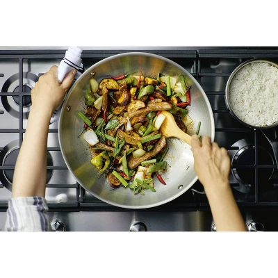 KitchenAid 5-Ply Clad Stainless Steel 15" Wok 6 KitchenAid 5-Ply Clad Stainless Steel 15" Wok - Image 4