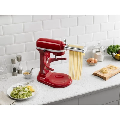 KitchenAid 3pc Pasta Roller & Cutter Set - KSMPRA: Metal Stand Mixer Accessories, Includes Fettuccine Cutter, Silver 7 KitchenAid 3pc Pasta Roller & Cutter Set - KSMPRA: Metal Stand Mixer Accessories, Includes Fettuccine Cutter, Silver - Image 5