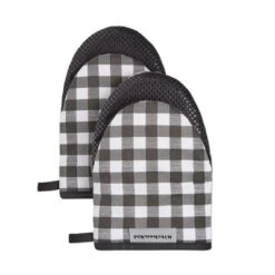 KITCHENAID Gingham Mini Oven Mitt 2-Pack Set, Matte Black, 5.5"x8" -KitchenAid Shop GUEST 9305517b 8aa0 4050 b735 84896b90e85a