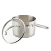 KitchenAid 3qt 3-Ply Blasé Stainless Steel Induction Saucepan With Lid Silver