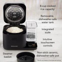 KitchenAid Grain And Rice Cooker 8 Cup With Automatically Sensing Integrated Scale + Water Tank -KitchenAid Shop GUEST ab8ea35f 410c 4c12 9618 d36e929759a1