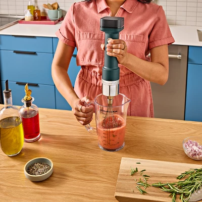 KitchenAid Go Cordless Hand Immersion Blender: Mixes, Blends, Chops, Whips, Dishwasher-Safe Parts, 1 Speed, Shaded Palm 3 KitchenAid Go Cordless Hand Immersion Blender: Mixes, Blends, Chops, Whips, Dishwasher-Safe Parts, 1 Speed, Shaded Palm