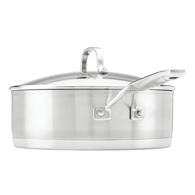 KitchenAid Stainless Steel 3-Ply Base 4.5qt Covered Deep Saute Pan With Helper Handle 5 KitchenAid Stainless Steel 3-Ply Base 4.5qt Covered Deep Saute Pan With Helper Handle - Image 3
