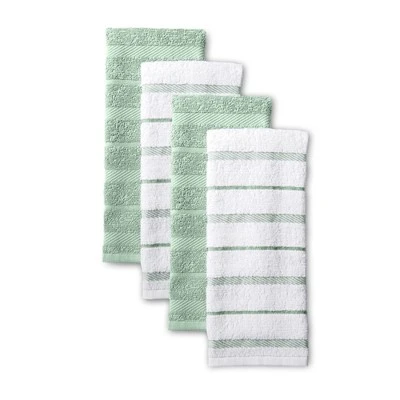 KITCHENAID Albany Kitchen Towel 4-Pack Set, Pistachio/White, 16"x26" 6 KITCHENAID Albany Kitchen Towel 4-Pack Set, Pistachio/White, 16"x26" - Image 4