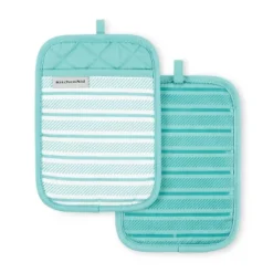 KitchenAid Albany Pot Holder 2-Pack Set, Aqua Sky, 7"x10" -KitchenAid Shop GUEST b7f2d726 a23d 4720 aac9 0ee58bf8fe2a