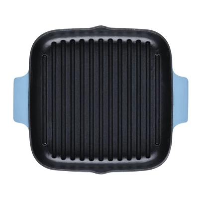 KitchenAid 11" Enameled Cast Iron Square Grill And Roasting Pan - Blue Velvet 8 KitchenAid 11" Enameled Cast Iron Square Grill And Roasting Pan - Blue Velvet - Image 6