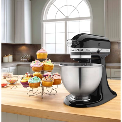 KitchenAid Classic Series 4.5qt Tilt-Head Stand Mixer - K45SSOB - Onyx Black: 10 Speeds, Metal, Dishwasher-Safe Parts 6 KitchenAid Classic Series 4.5qt Tilt-Head Stand Mixer - K45SSOB - Onyx Black: 10 Speeds, Metal, Dishwasher-Safe Parts - Image 4