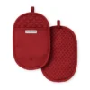 KitchenAid Asteroid Oval Pot Holder 2-Pack Set, Smoked Paprika Red, 6.5"x10"